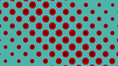 Animation-of-red-blood-cells-over-green-background