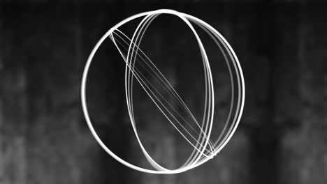 Animation-of-white-circles-moving-on-black-background