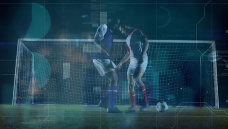 Animation-Der-Datenverarbeitung-über-Verschiedene-Männliche-Fußballspieler