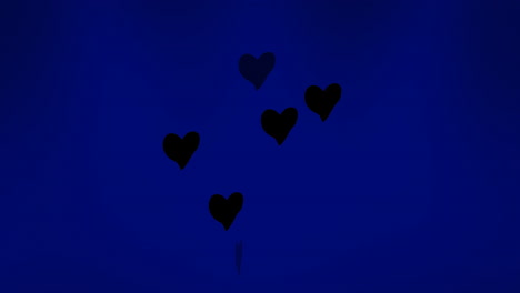 Animación-De-Corazones-Sobre-Fondo-Azul-Oscuro