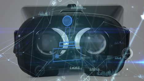 Animation-Von-Daten-über-Verbindungen-Und-VR-Headset