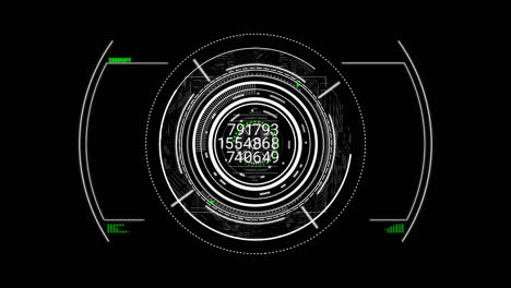 Animation-Des-Scope-Scannens-Und-Der-Datenverarbeitung-Auf-Schwarzem-Hintergrund