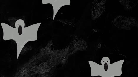 Animation-of-moving-white-ghosts-over-shapes