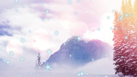 Animation-of-snow-falling-over-landscape