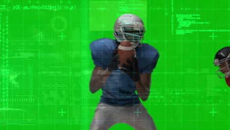 Animation-Der-Datenverarbeitung-über-Verschiedene-American-Football-Spieler