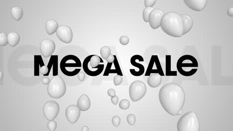Animation-Von-Luftballons-über-Mega-Sale-Text-Vor-Weißem-Hintergrund