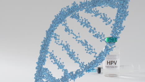 Animation-Eines-DNA-Strangs-über-HPV-Impfstoff