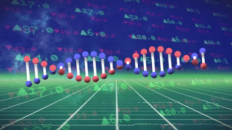 Animation-Des-DNA-Strangs-über-Datenverarbeitung-Und-Raster