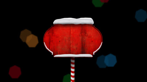 Animation-Eines-Weihnachtlichen-Roten-Schildes-Mit-Kopierraum-Und-Flackernden-Lichterketten-Auf-Schwarzem-Hintergrund
