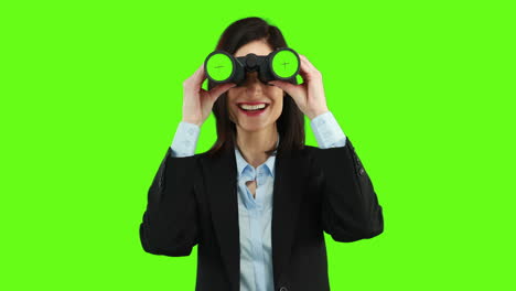 Businesswoman-using-binoculars