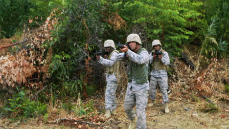 Military-soldiers-during-training-exercise-with-weapon