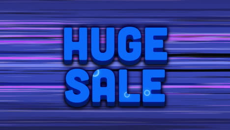 Massive-sale-graphic-with-colourful-swirls-against-moving-horizontal-purple-lines