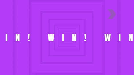 Animation-of-you-win-text-over-purple-squares