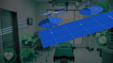 Animation-Der-Datenverarbeitung-über-Dem-Krankenzimmer