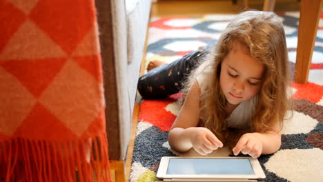 Girl-using-digital-tablet