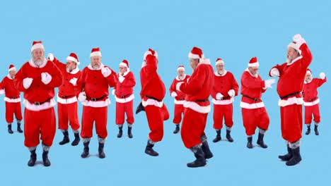 Grupo-De-Santa-Claus-Bailando