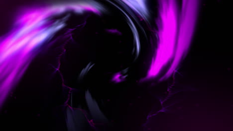 Animation-of-glowing-purple-and-blue-digital-wave-moving-against-black-background