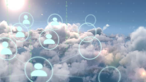 Animación-De-Conexiones-Y-Procesamiento-De-Datos-Sobre-Nubes