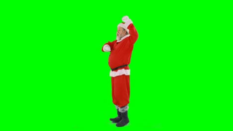 Papá-Noel-Bailando-Sobre-Fondo-Verde