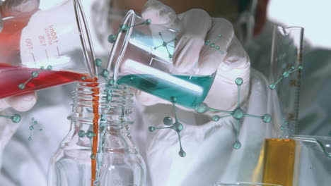 Animation-of-molecular-structures-floating-over-caucasian-male-scientist-working-at-laboratory
