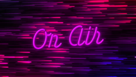 Animation-of-on-air-text-over-light-trails-on-black-background