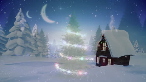 Animation-of-winter-scenery-with-christmas-tree