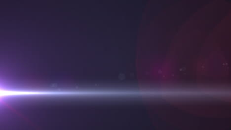 Digitale-Animation-Eines-Lichtflecks-Vor-Kopierraum-Auf-Violettem-Hintergrund