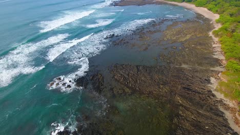 Looking-down-on-the-rough-terrain-on-the-coast-of-Costa-Rica-at-Piedra-Point-on-Nicoyoa-peninsula
