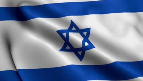 Bandera-De-Israel-Ondeando-En-El-Viento-Con-Textura-De-Alta-Calidad