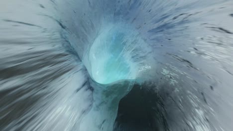 Modern-Abstract-Motion-Inside-Ice-Cave-Tunnel