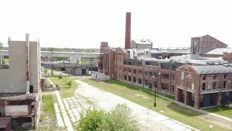 Aerial-view-of-the-Arche-Hotel-Żnin-inside-old-sugar-factory-in-Poland