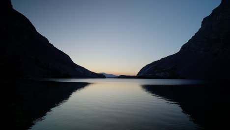 Dawn-Mountain-Sunrise-at-Carnarvon-Lake,-Kananaskis,-Alberta,-Canada