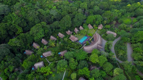 Thatched-roof-cabins-with-private-pool-in-the-jungle-hills-of-Colombia
