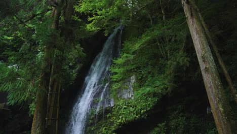 Iya-Valley-in-Shikoku,-Waterfall-in-Forest-Valley-of-Japan-4k