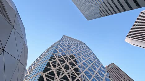Futuristic-skyscrapers-in-cbd-financial-aera-of-Tokyo,-Shinjuku