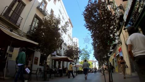Madrid,-Spain:-Journey-through-the-heart-of-Madrid-with-our-mesmerizing-shot,-showcasing-Gran-Via-and-other-busy-avenues-that-define-the-city's-dynamic-character