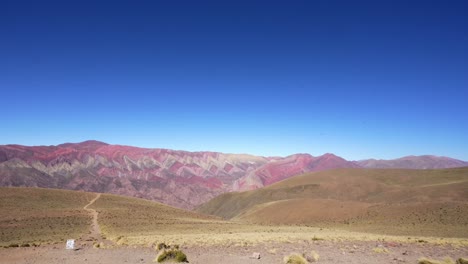 Exploring-Fourteen-Colored-Mountain,-near-Humahuaca,-Jujuy,-Argentina