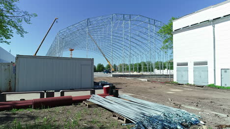 Metal-frame-for-the-construction-grain-warehouse-with-heavy-machinery-and-equipment