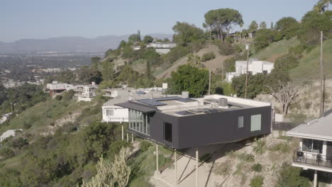 4K-drone-shot-of-stilt-houses-in-Sherman-Oaks-California