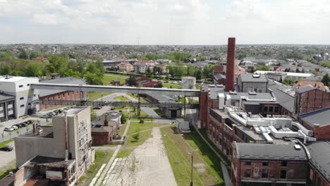 Aerial-view-of-the-Żnin-Arche-Hotel-inside-old-sugar-factory-in-Poland