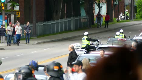 Motorradpolizisten-Einer-Speziellen-Begleitgruppe-Beim-44.-G7-Gipfel-In-Quebec,-Kanada