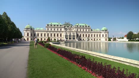 Tourist-Taking-Pictures-of-Upper-Belvedere-Palace-Façade