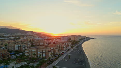 Aerial-view-of-a-coastal-city-Malaga-in-Spain