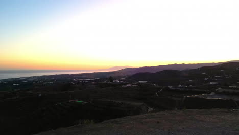 Morgensonnenaufgang-Von-Den-Hügeln-Spaniens
