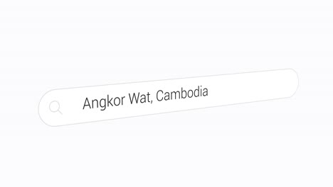 Searching-Angkor-Wat,-Cambodia-In-Computer-Browser
