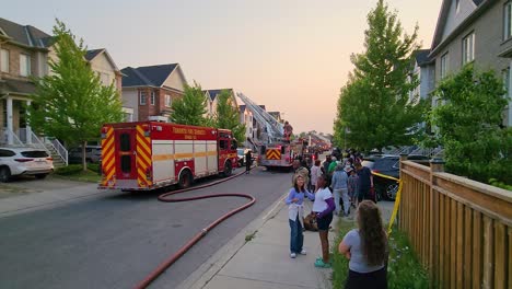 Firefighters-responding-to-a-fire-in-Montreal