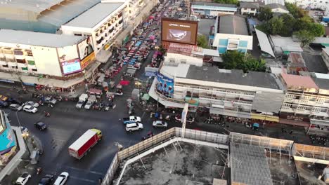 Aerial-View-of-Kon-Khaen-City-Center,-Thailand