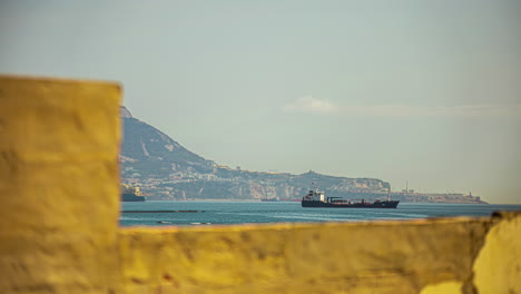-Timelapse-video-of-cargo-ships-moving-in-and-out-of-the-dock-in-Algeciras-Spain