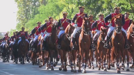 Spanish-troops-riding-horses-take-part-in-the-Spanish-National-Day-military-parade-on-October-12th-as-thousands-of-soldiers-and-civilians-gathered-to-celebrate-the-annual-anniversary
