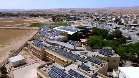 Solar-panels-on-the-roof-of-a-school-in-a-Bedouin-village-in-the-Negev-in-southern-Israel